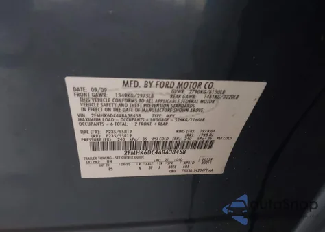 2010 Ford Flex Limited from USA, damaged, VIN 2FMHK6DC4ABA38458